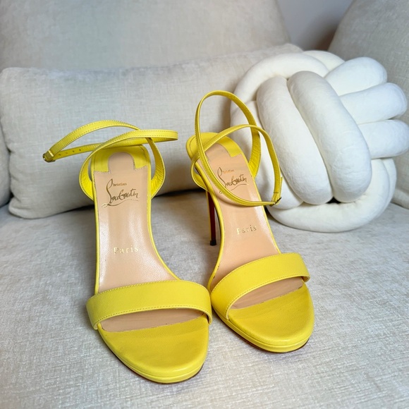 Christian Louboutin Yellow Heels 38.5 - Picture 7 of 8